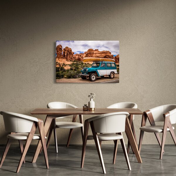 Terepjáró a hegyekben képe (90x60 cm)