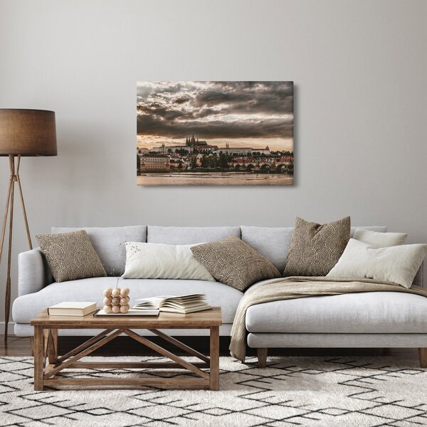 Prágai vár a félhomályban képe (90x60 cm)