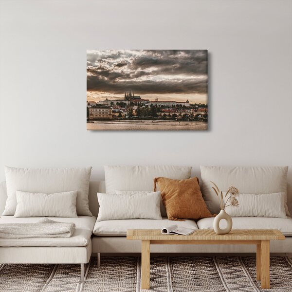Prágai vár a félhomályban képe (90x60 cm)