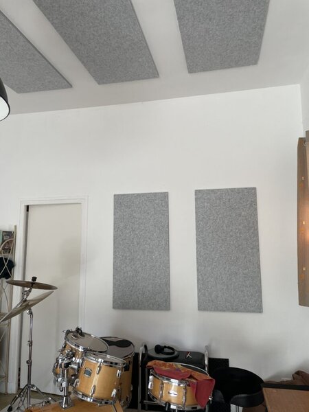 Bilnora extra sűrű akusztikai filc falpanel, 120x60cm, 2–2,5cm vastag, öntapadós hátoldallal - 08 kék , 120x60x2cm