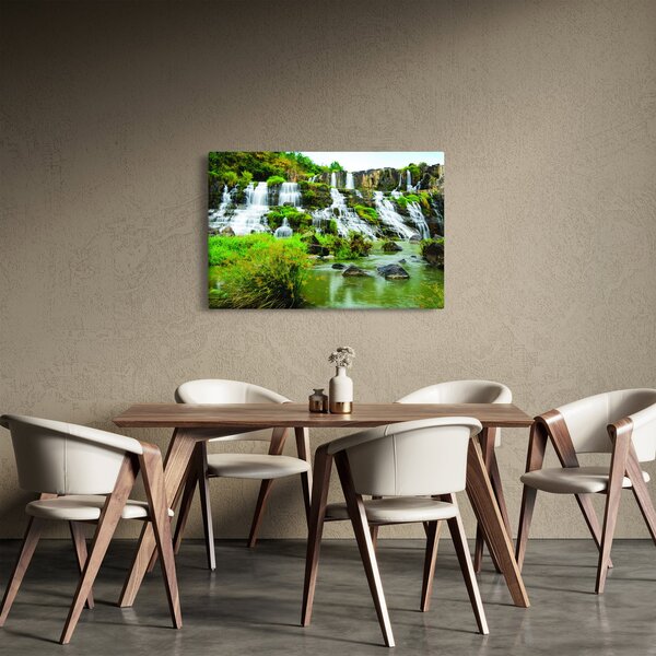 Kép - vízesés zöldövezetben (90x60 cm)