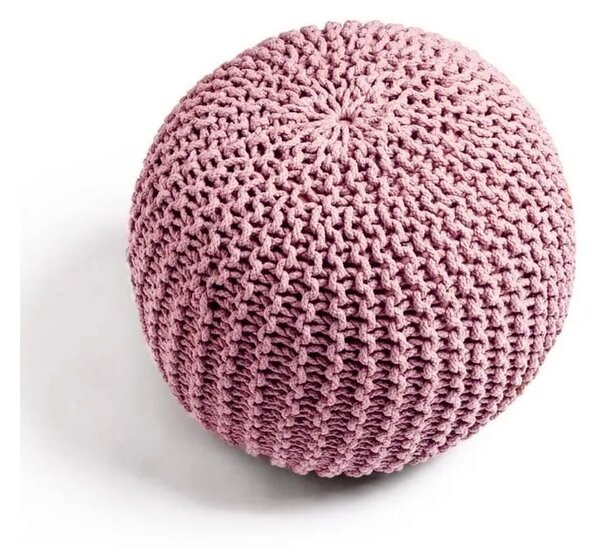 Rózsaszín kötött puff Jagger – Bonami Essentials