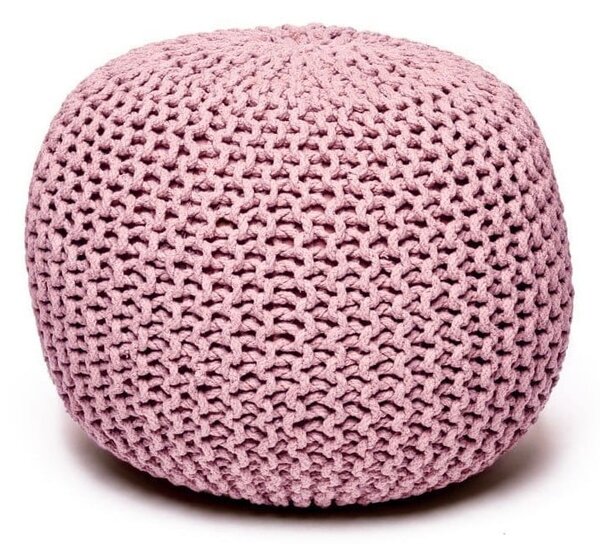 Rózsaszín kötött puff Jagger – Bonami Essentials