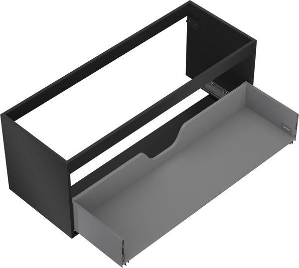 Mexen Box-A mosdókagyló alatti szekrénytörzs 120 cm, 1 fiók, fekete matt - 91AX0-1200-470-1-71