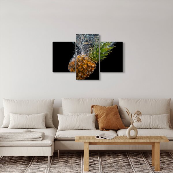 Ananász a vízben képe (90x60 cm)