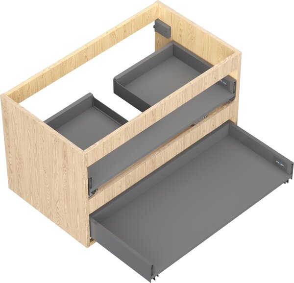 Mexen Box-A mosdó alatti szekrénytest 80 cm, 2 fiókos, tölgy - 91AX0-0800-470-2-81