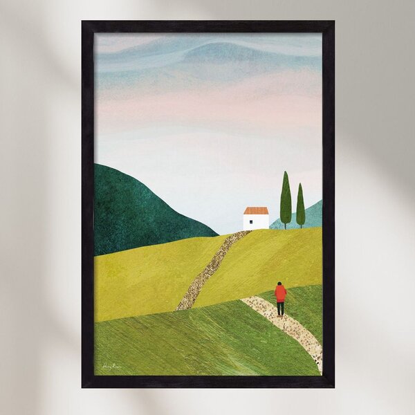 Walking home - falikép keretben | artbridge