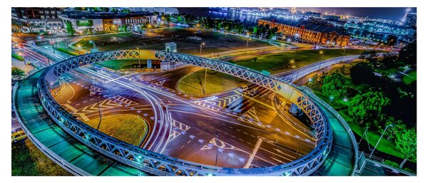 Kép - éjszakai panoráma (120x50 cm)
