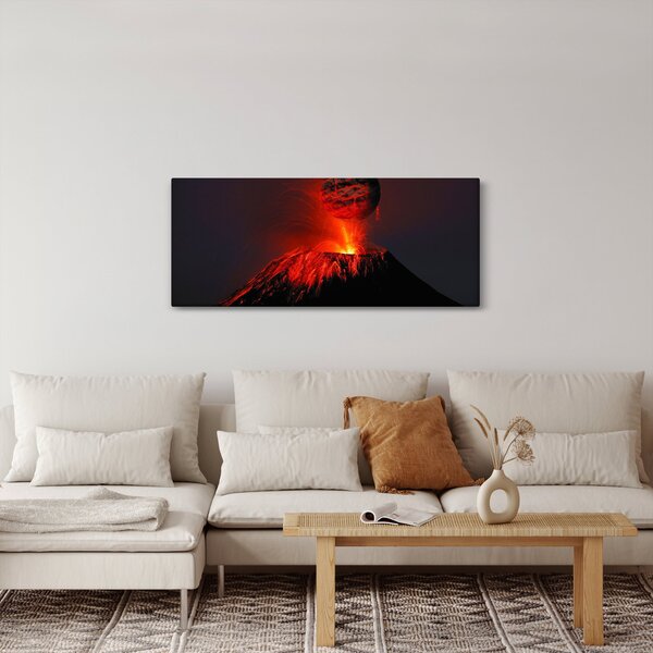 Egy vulkán képe (120x50 cm)