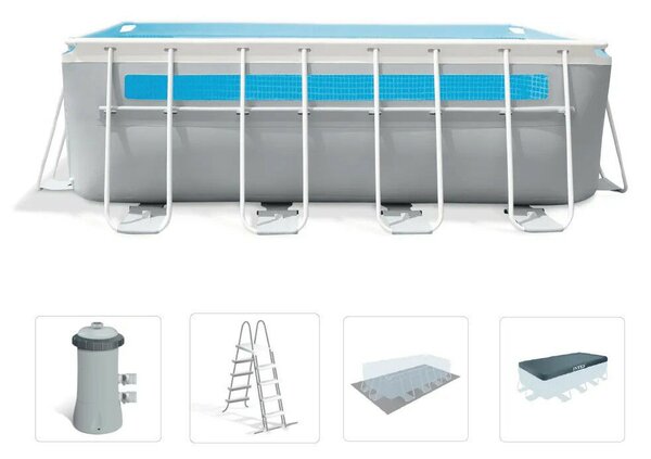 Intex MetalPrism Set Vision négyszögletű medence 400 x 200 x 120 cm (26770)