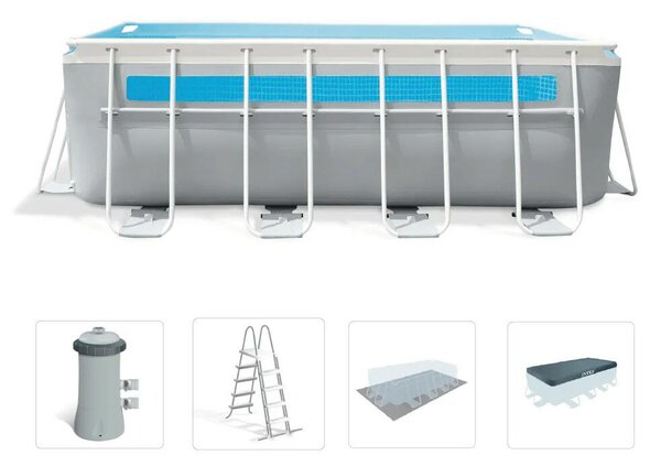 Intex MetalPrism Set Vision négyszögletű medence 400 x 200 x 120 cm (26770)