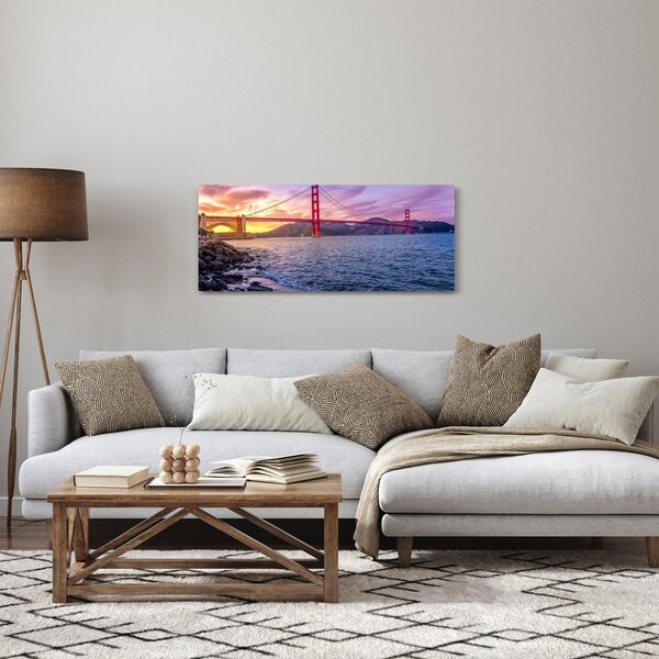 Kép a hídról napnyugtakor (120x50 cm)