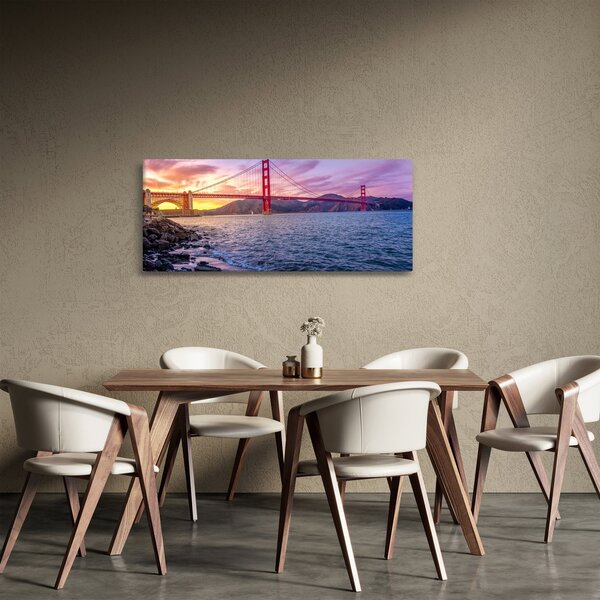 Kép a hídról napnyugtakor (120x50 cm)