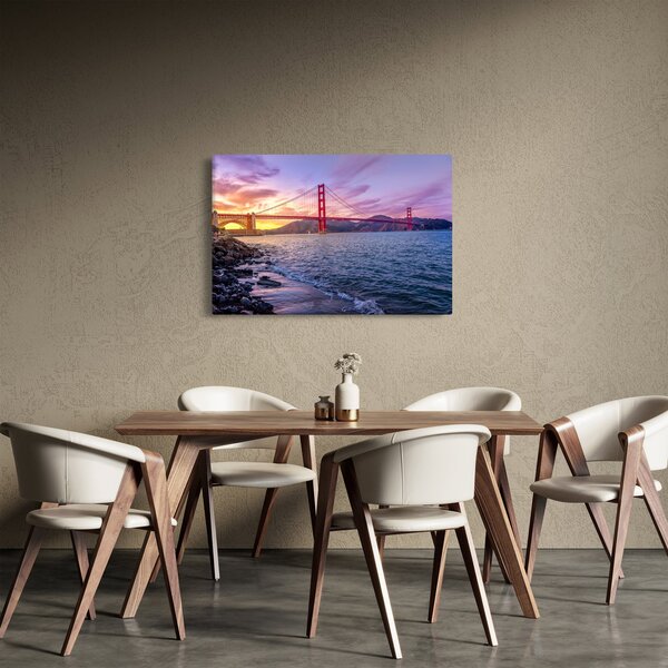 Kép a hídról napnyugtakor (90x60 cm)