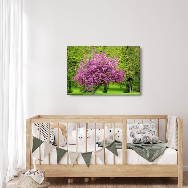 A réten virágzó fa képe (90x60 cm)