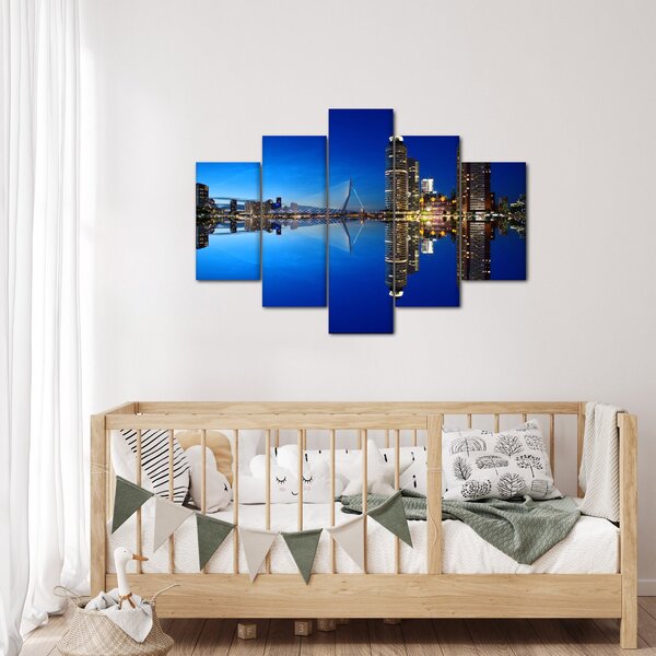 Kép - éjszaka Rotterdam (150x105 cm)