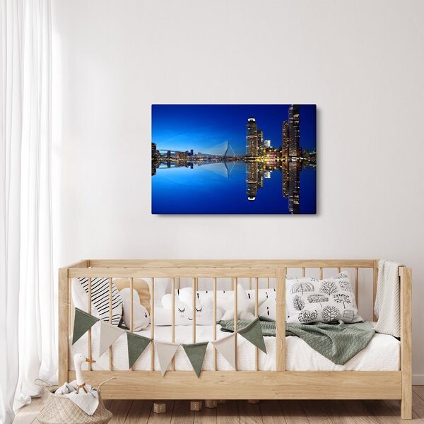 Kép - éjszaka Rotterdam (90x60 cm)