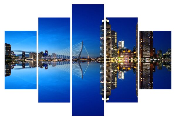 Kép - éjszaka Rotterdam (150x105 cm)