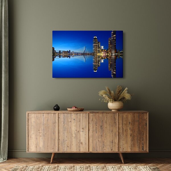 Kép - éjszaka Rotterdam (90x60 cm)