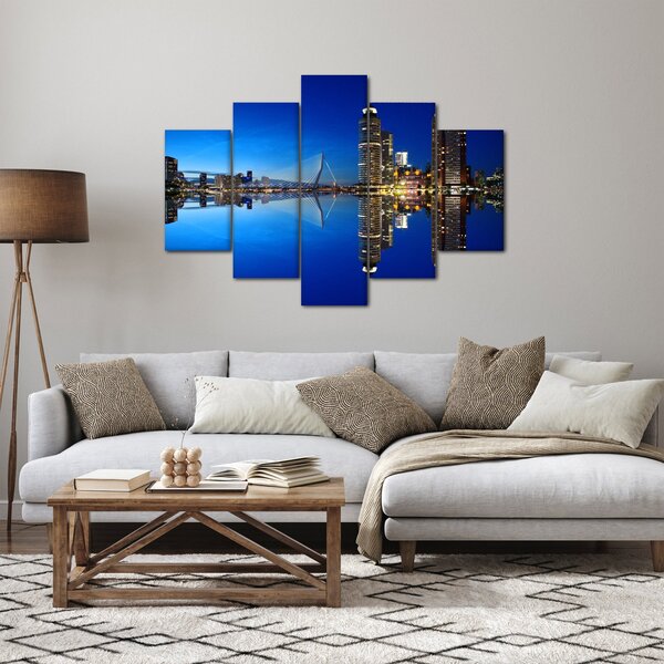 Kép - éjszaka Rotterdam (150x105 cm)