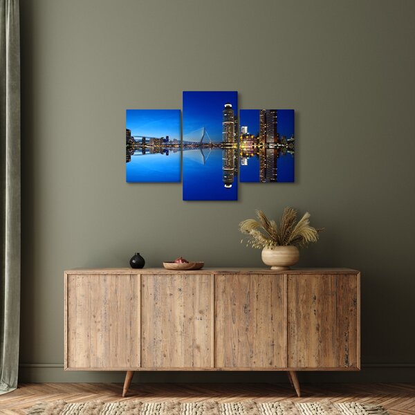 Kép - éjszaka Rotterdam (90x60 cm)