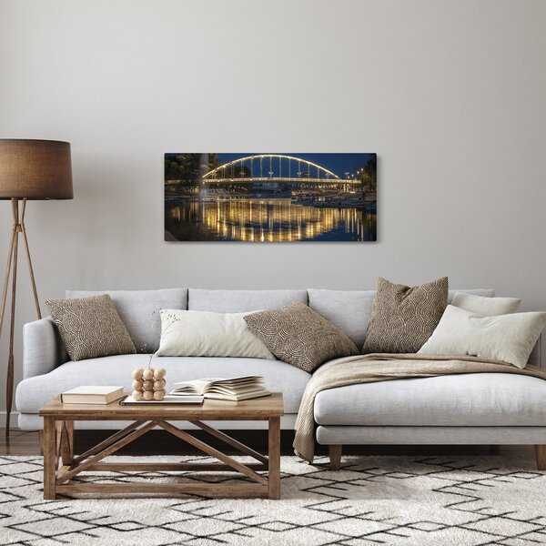 Egy híd képe szökőkúttal (120x50 cm)
