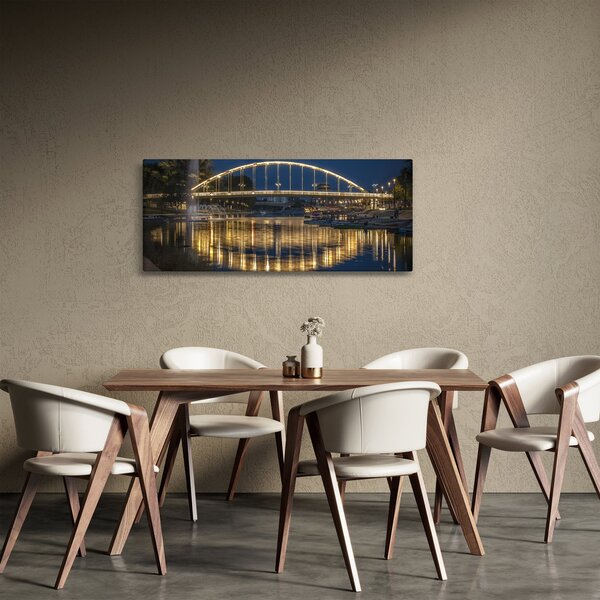 Egy híd képe szökőkúttal (120x50 cm)
