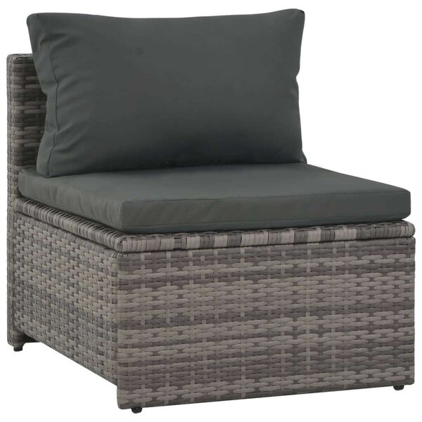 Polyrattan Kerti Bútorgarnitúra - 6 részes - Szürke