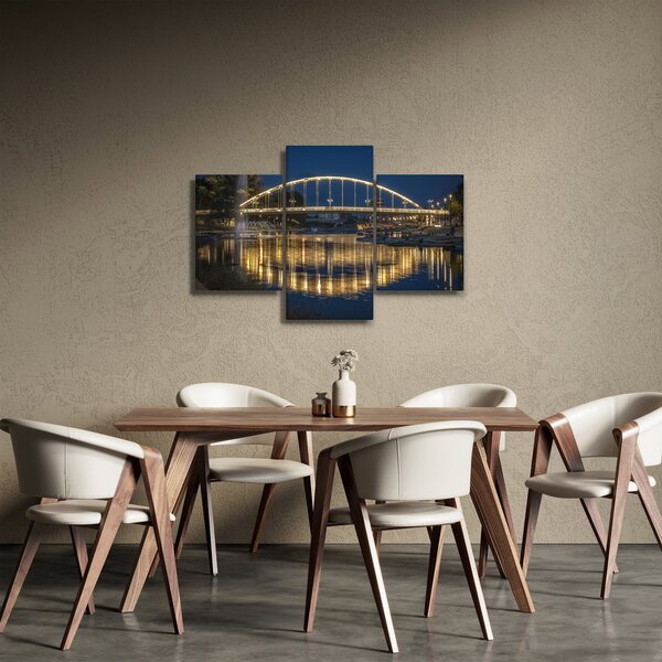 Egy híd képe szökőkúttal (90x60 cm)
