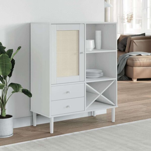 VidaXL SENJA Polcos Szekrény - Fehér - 90x40x112 cm
