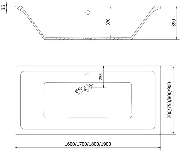 Mexen Cube téglalap alakú kád 180 x 80 cm burkolattal és 1-szárnyú paravánnal 100 cm, fekete minta - 550518080X9510007070
