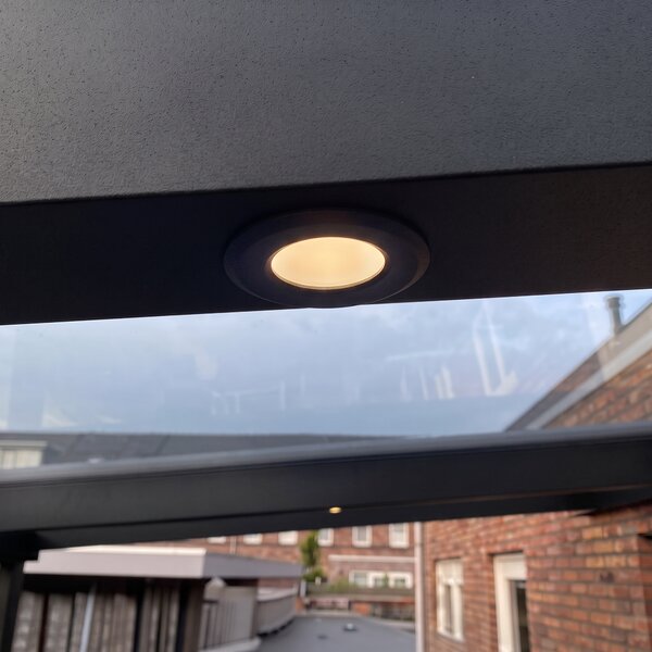 5 darabos modern süllyesztett spotlámpa készlet fekete LED-del IP67 - Linsey