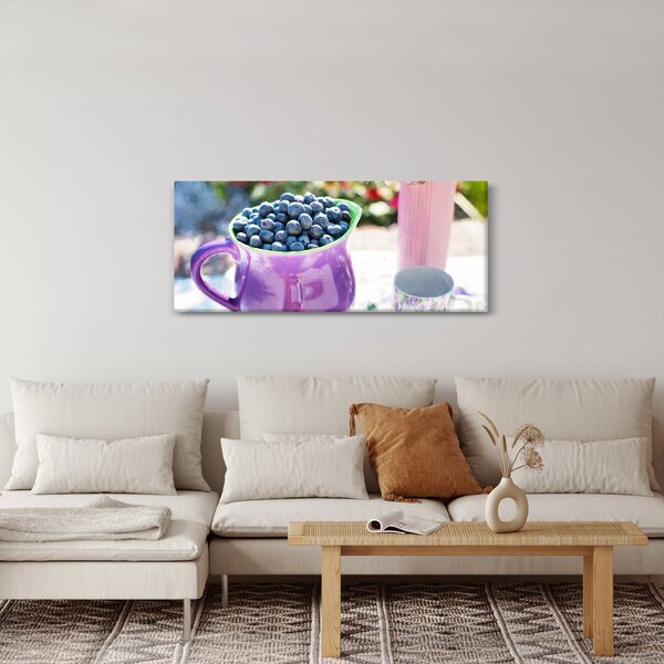 Kép - áfonyák a bögrében (120x50 cm)