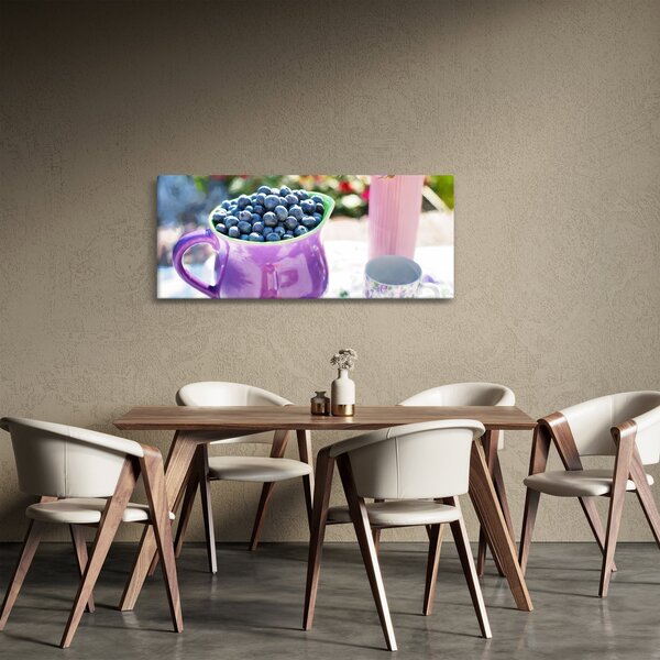 Kép - áfonyák a bögrében (120x50 cm)