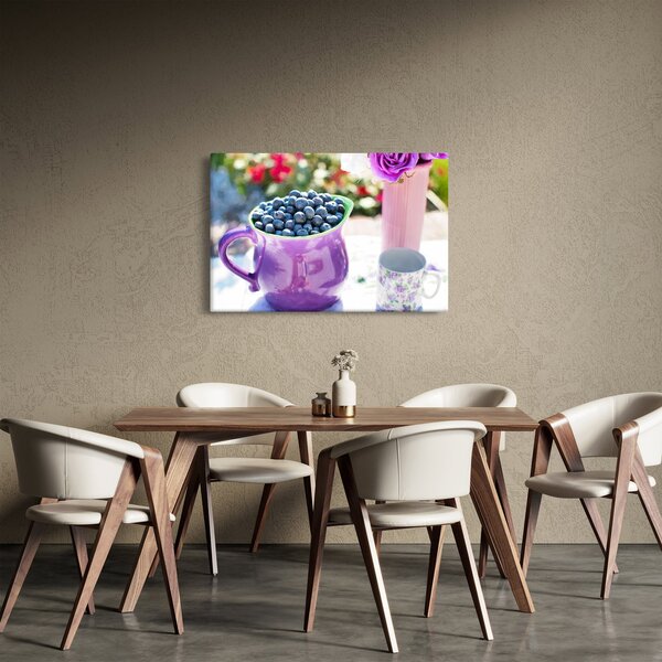 Kép - áfonyák a bögrében (90x60 cm)