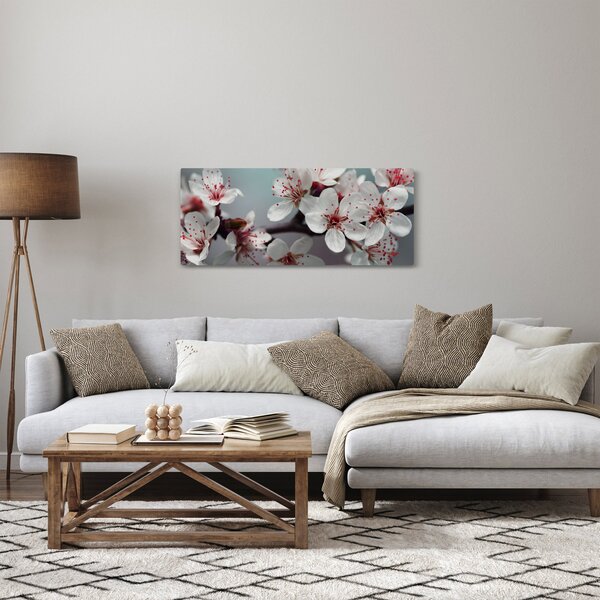 Virágos kép - piros (120x50 cm)