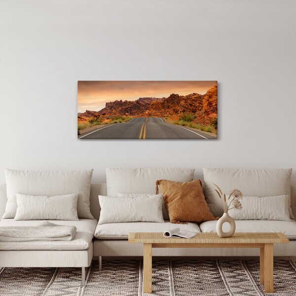 Az út és a sziklák képe (120x50 cm)