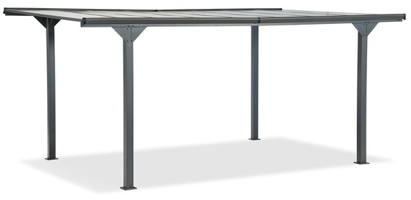Alumínium autóbeálló Lombardy 3x4.3 Garden Point antracit