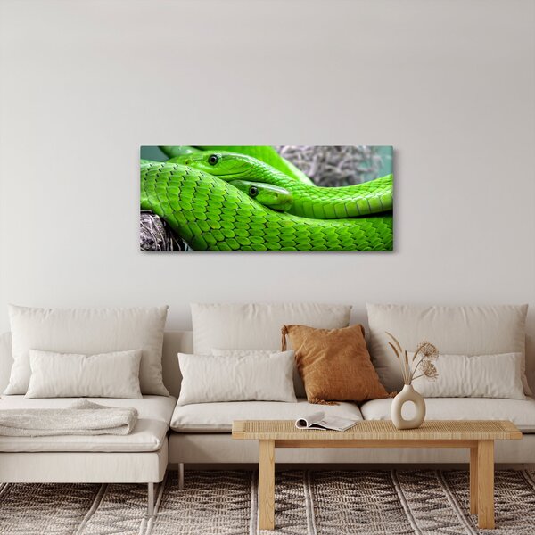 Zöld kígyók képe (120x50 cm)