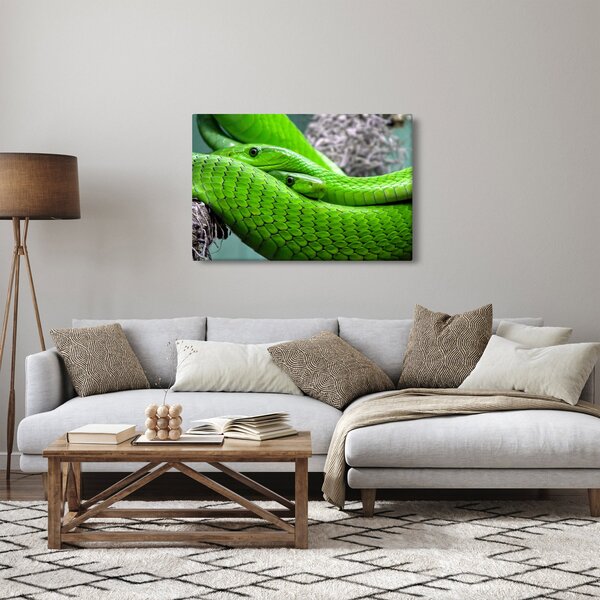 Zöld kígyók képe (90x60 cm)