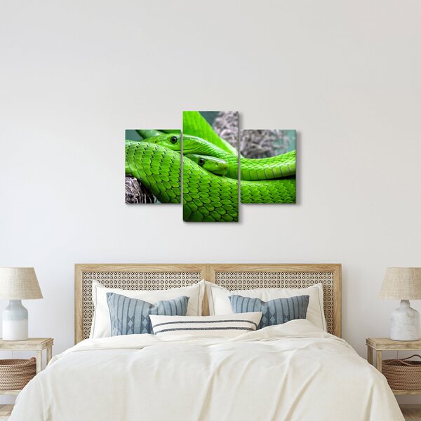 Zöld kígyók képe (90x60 cm)