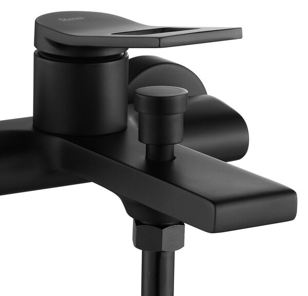 Rea Soul, kád csaptelep kézizuhany készlettel, fekete, REA-B9997