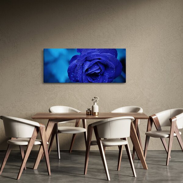 Kék rózsa képe (120x50 cm)