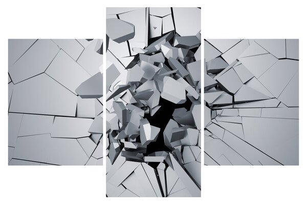 3D absztrakciós kép (90x60 cm)