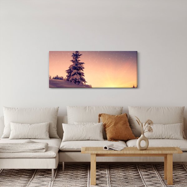 Havas fa egy réten képe (120x50 cm)