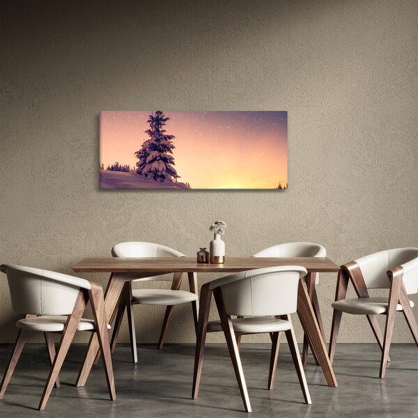 Havas fa egy réten képe (120x50 cm)