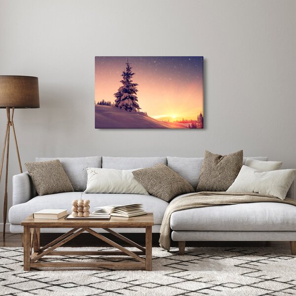 Havas fa egy réten képe (90x60 cm)