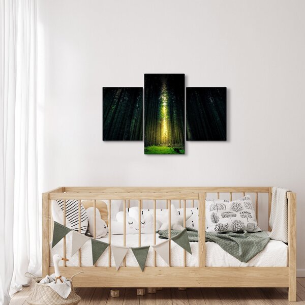 Sötét erdő képe (90x60 cm)
