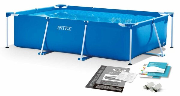 Intex 220x150x60cm négyszögletes fémvázas kerti Medence (28270NP)