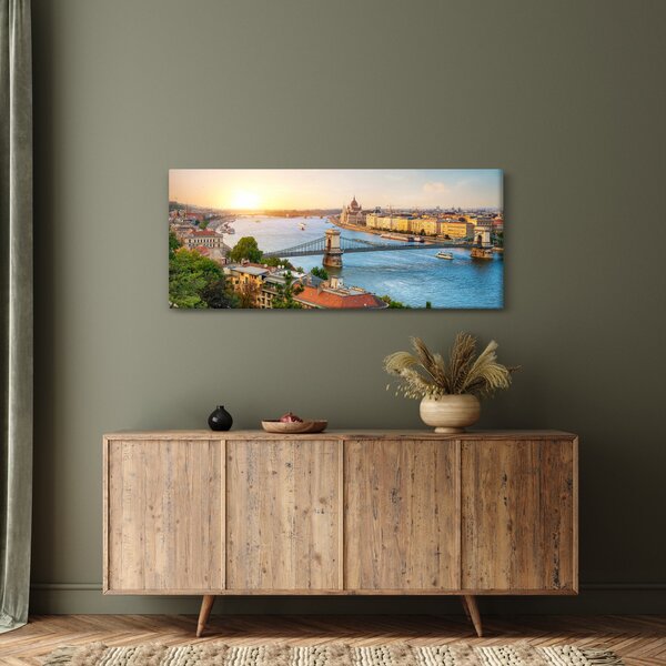 Budapest képe folyóval (120x50 cm)